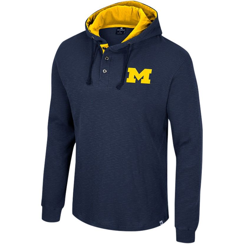 NCAA Michigan Wolverines Affirmative Thermal Hoodie Long Sleeve T-Shirt