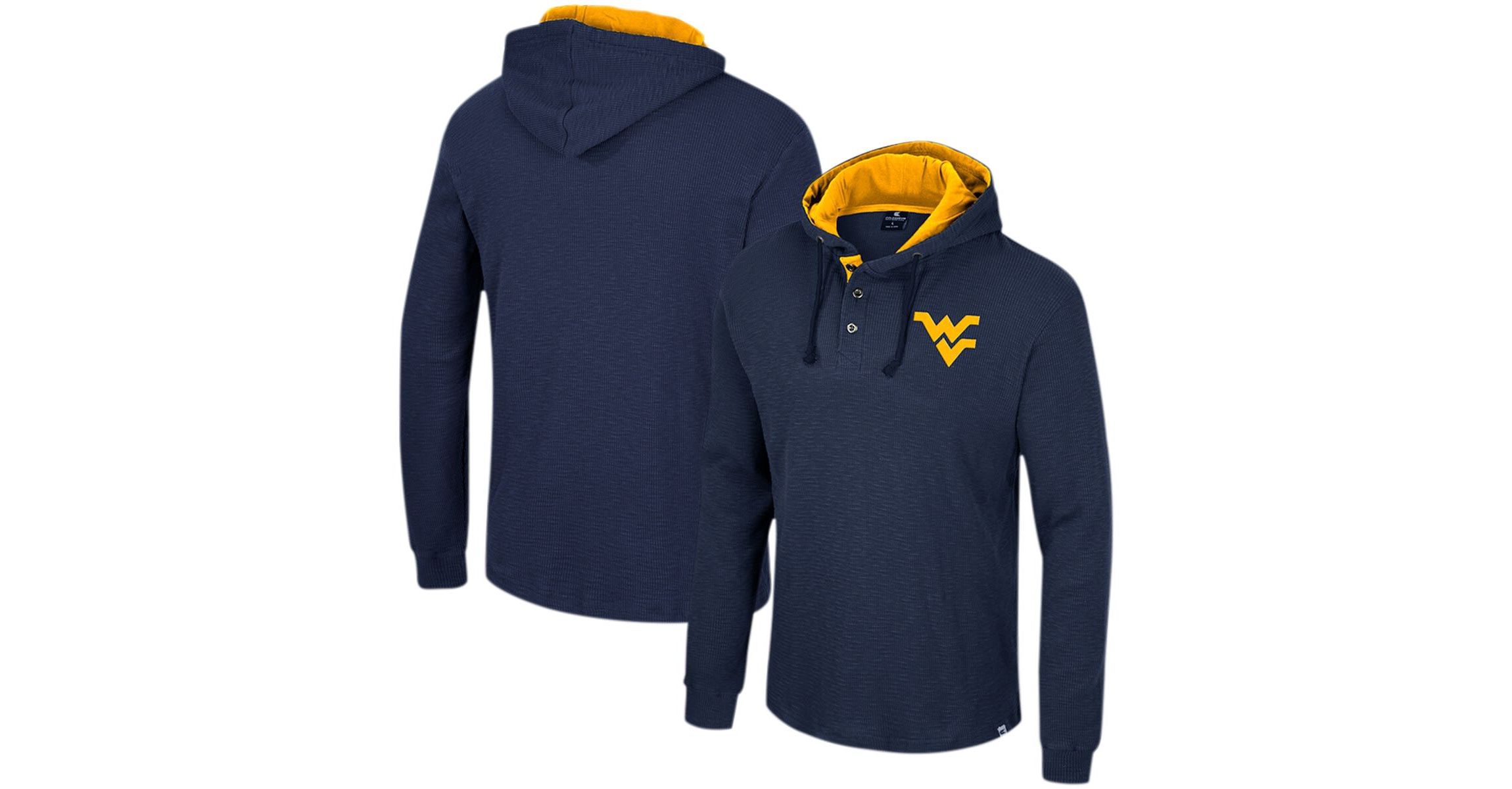 NCAA West Virginia Mountaineers Affirmative Thermal Hoodie Long Sleeve T-Shirt