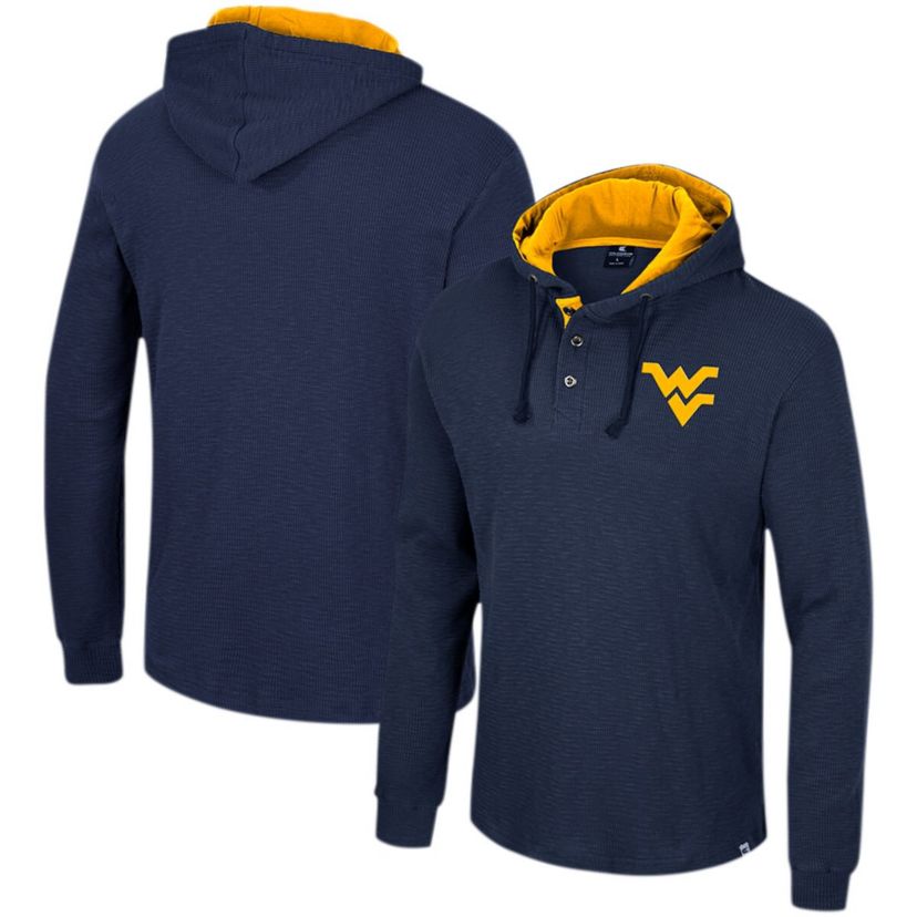 NCAA West Virginia Mountaineers Affirmative Thermal Hoodie Long Sleeve T-Shirt