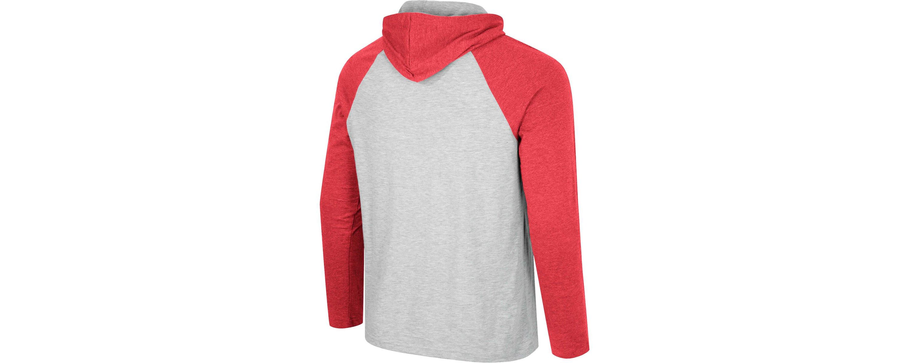 NCAA Grey Arkansas Razorbacks Hasta La Vista Raglan Hoodie Long Sleeve T-Shirt