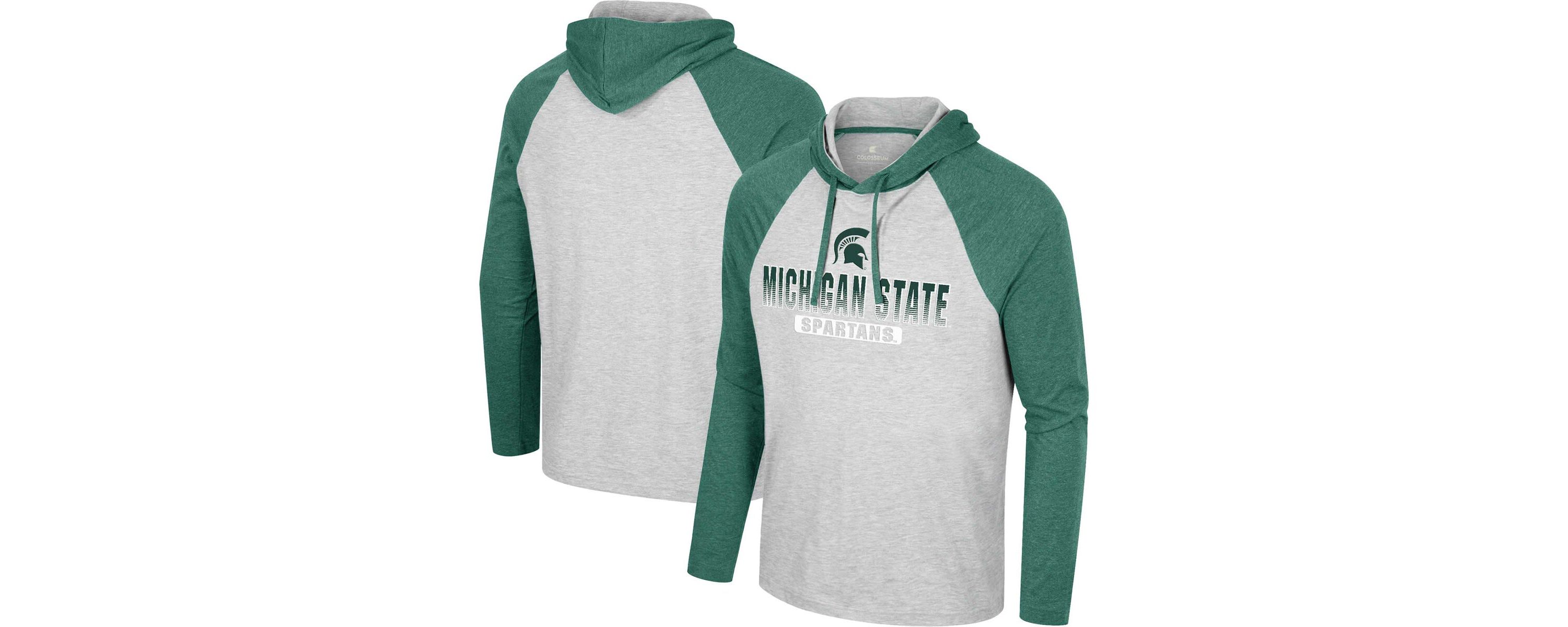 NCAA Michigan State Spartans Hasta La Vista Raglan Hoodie Long Sleeve T-Shirt