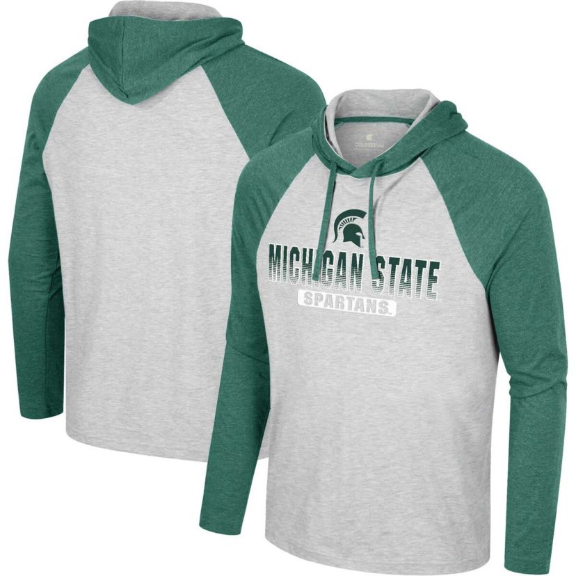NCAA Michigan State Spartans Hasta La Vista Raglan Hoodie Long Sleeve T-Shirt