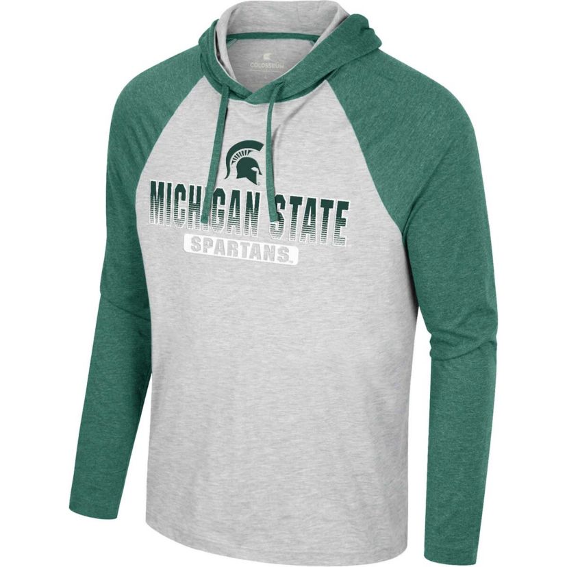NCAA Michigan State Spartans Hasta La Vista Raglan Hoodie Long Sleeve T-Shirt