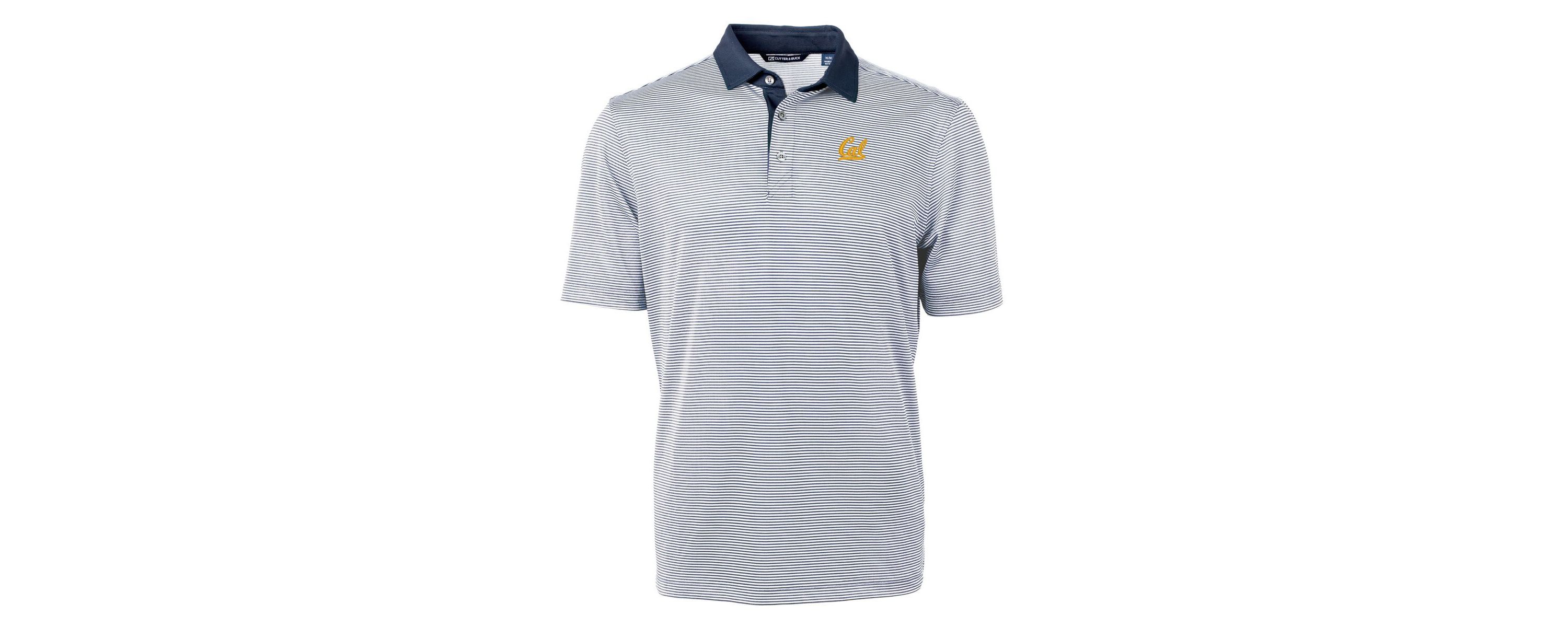 California Golden Bears NCAA Cal Bears Big & Tall Virtue Eco Pique Micro Stripe Recycled Polo