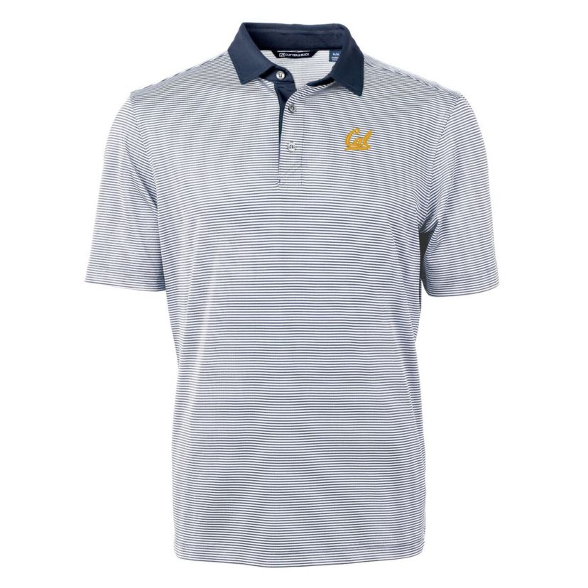 California Golden Bears NCAA Cal Bears Big & Tall Virtue Eco Pique Micro Stripe Recycled Polo
