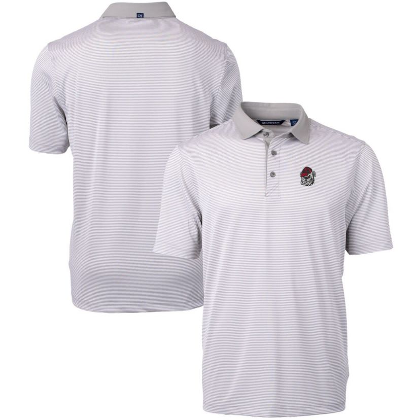 NCAA Georgia Bulldogs Big & Tall Virtue Eco Pique Micro Stripe Recycled Polo
