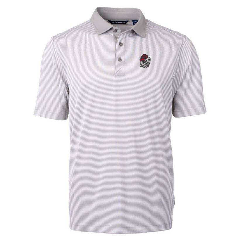 NCAA Georgia Bulldogs Big & Tall Virtue Eco Pique Micro Stripe Recycled Polo