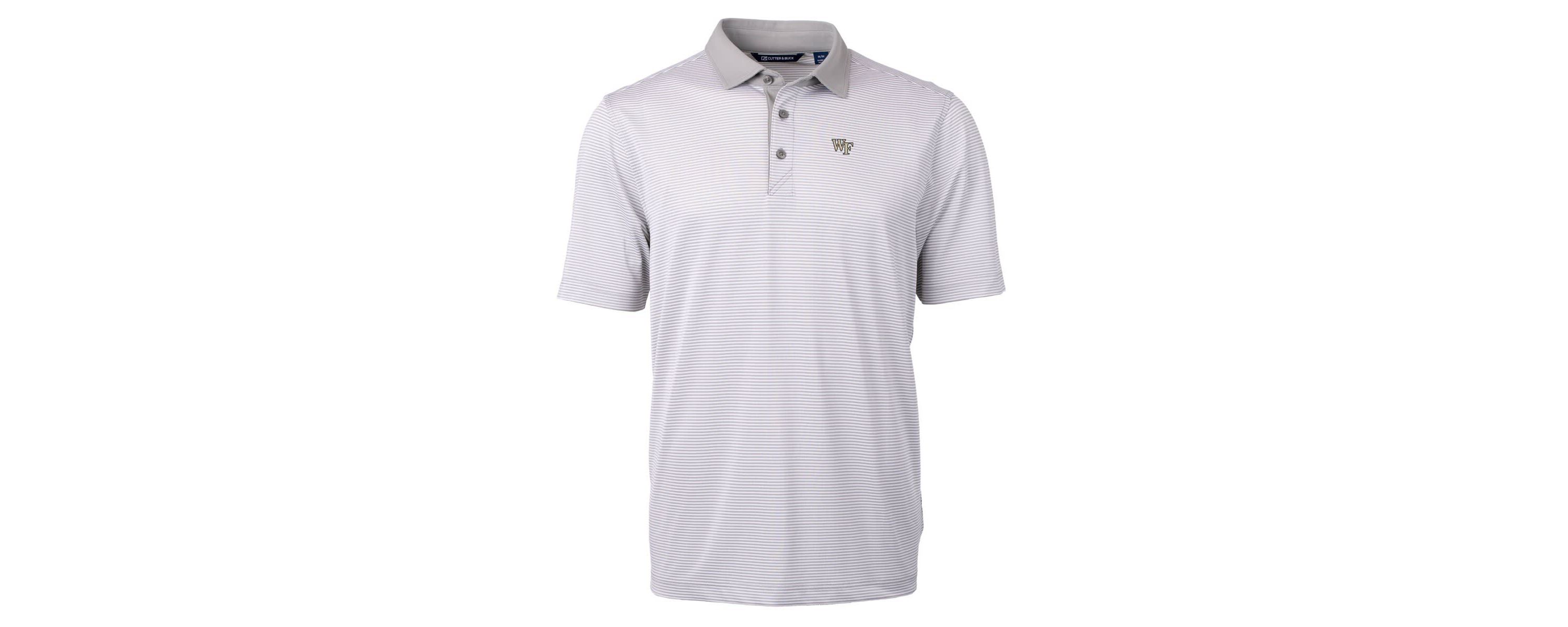 NCAA Wake Forest Demon Deacons Big & Tall Virtue Eco Pique Micro Stripe Recycled Polo