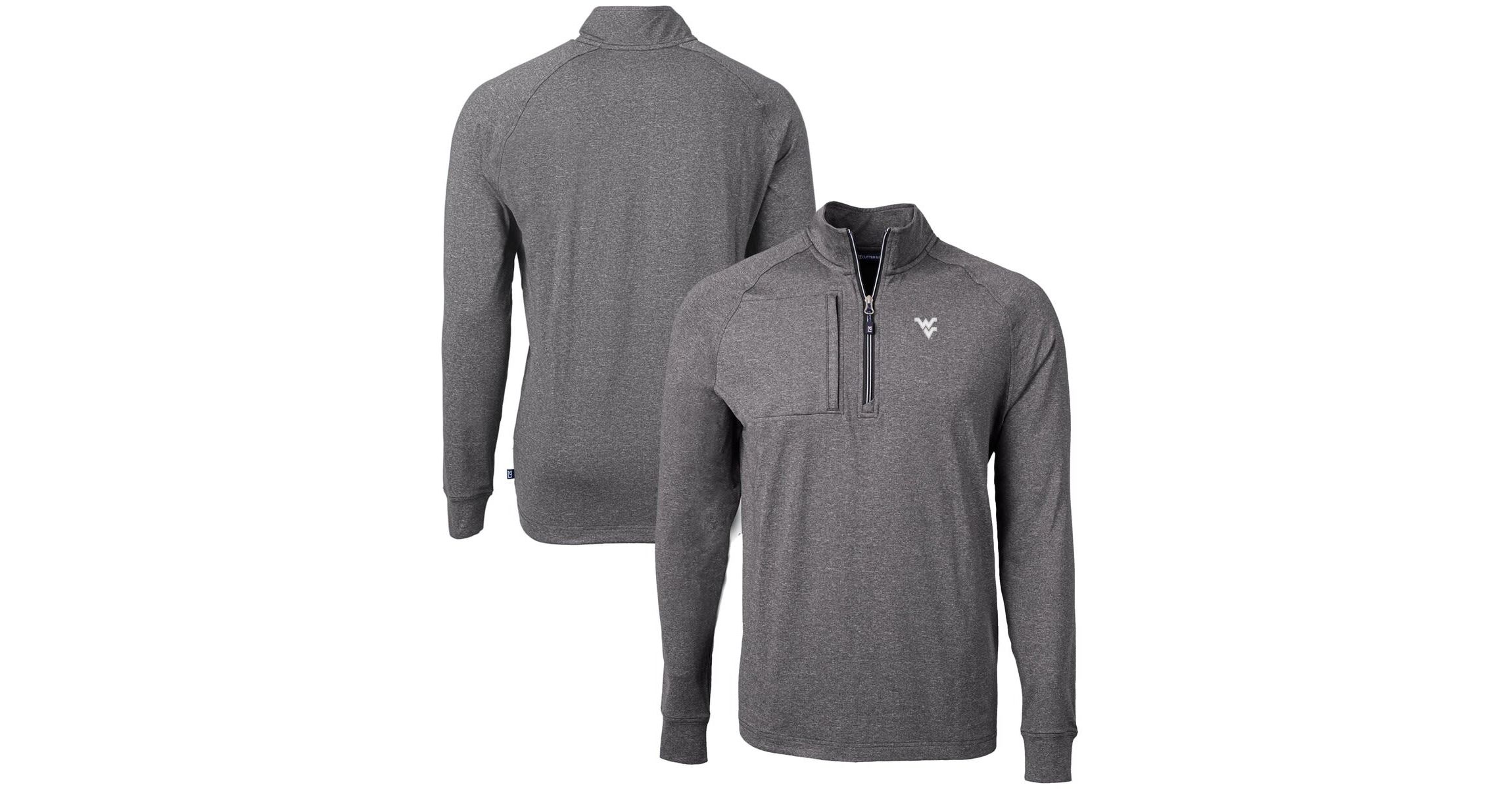 NCAA West Virginia Mountaineers Big & Tall Adapt Eco Knit Quarter-Zip Pullover Top