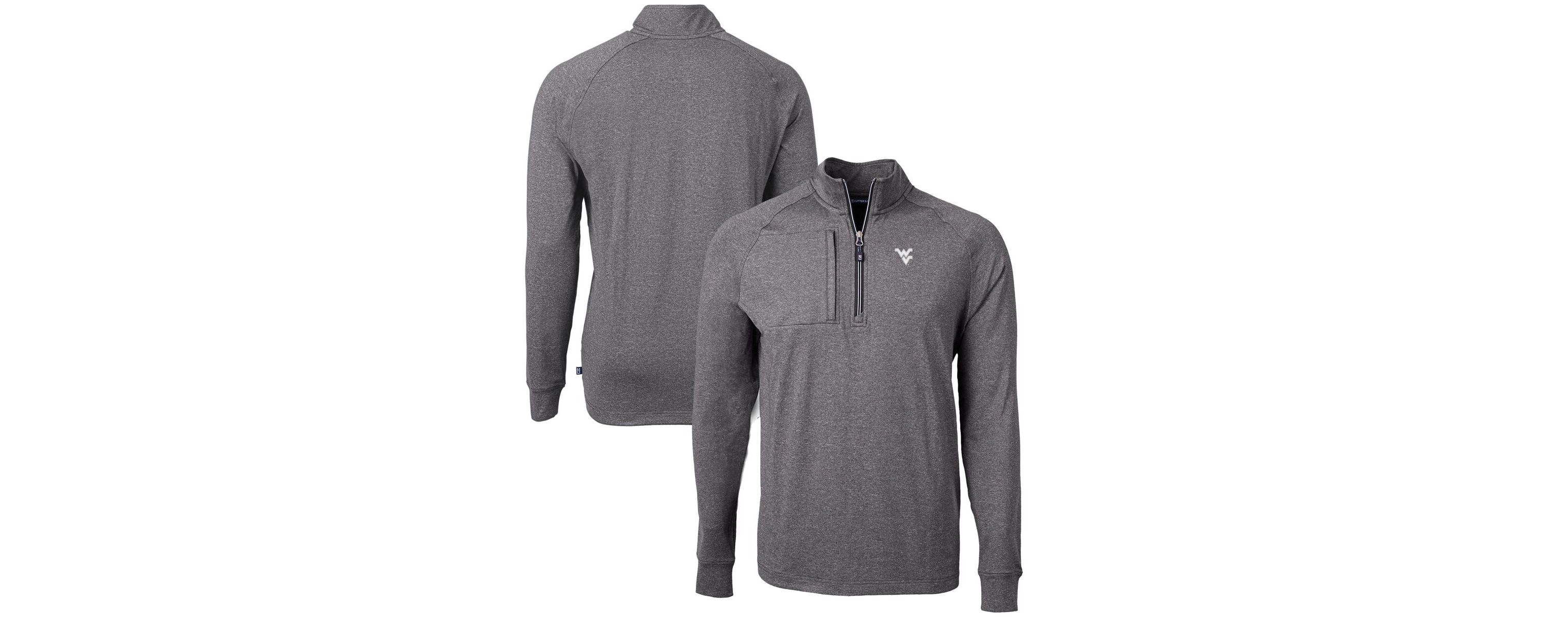 NCAA West Virginia Mountaineers Big & Tall Adapt Eco Knit Quarter-Zip Pullover Top
