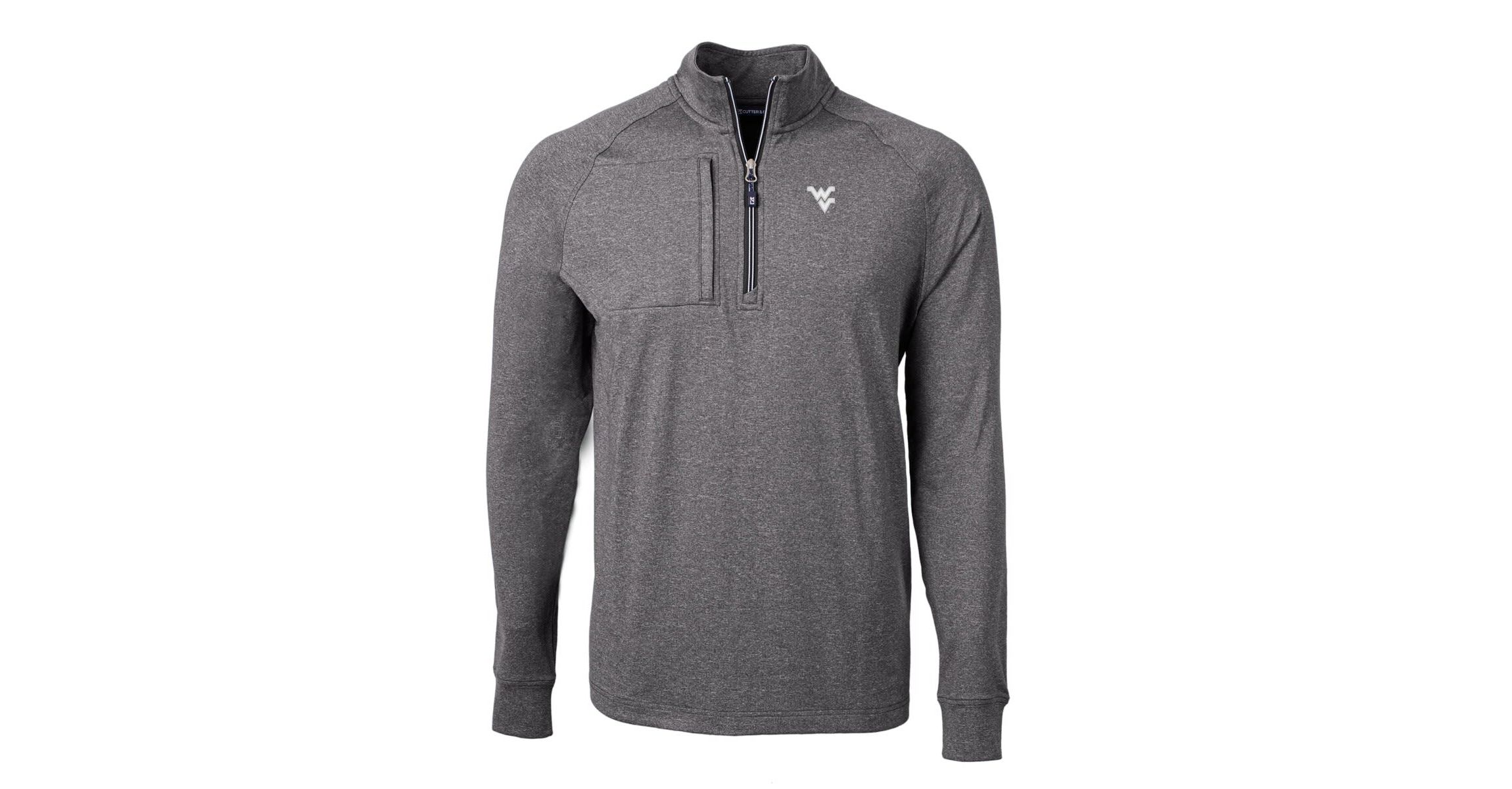 NCAA West Virginia Mountaineers Big & Tall Adapt Eco Knit Quarter-Zip Pullover Top