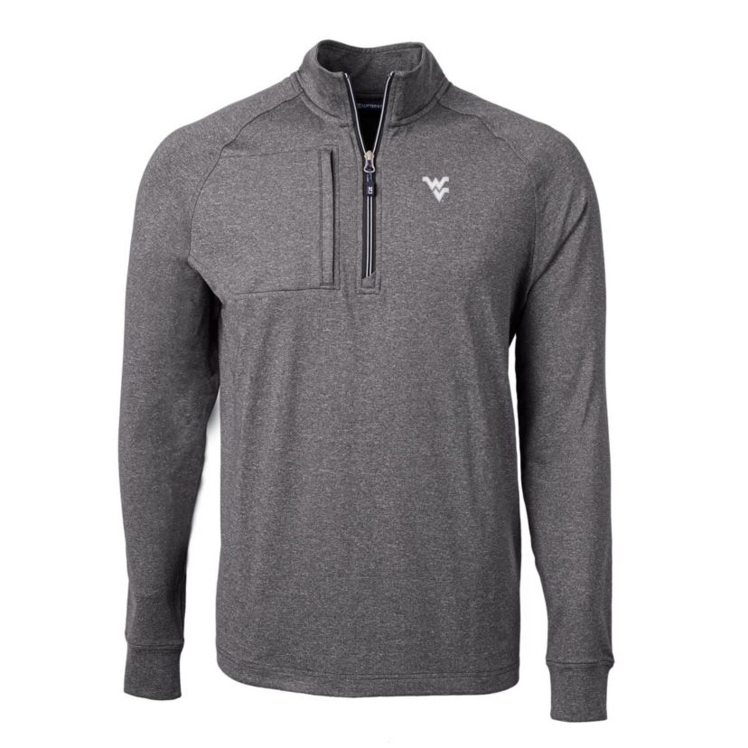 NCAA West Virginia Mountaineers Big & Tall Adapt Eco Knit Quarter-Zip Pullover Top