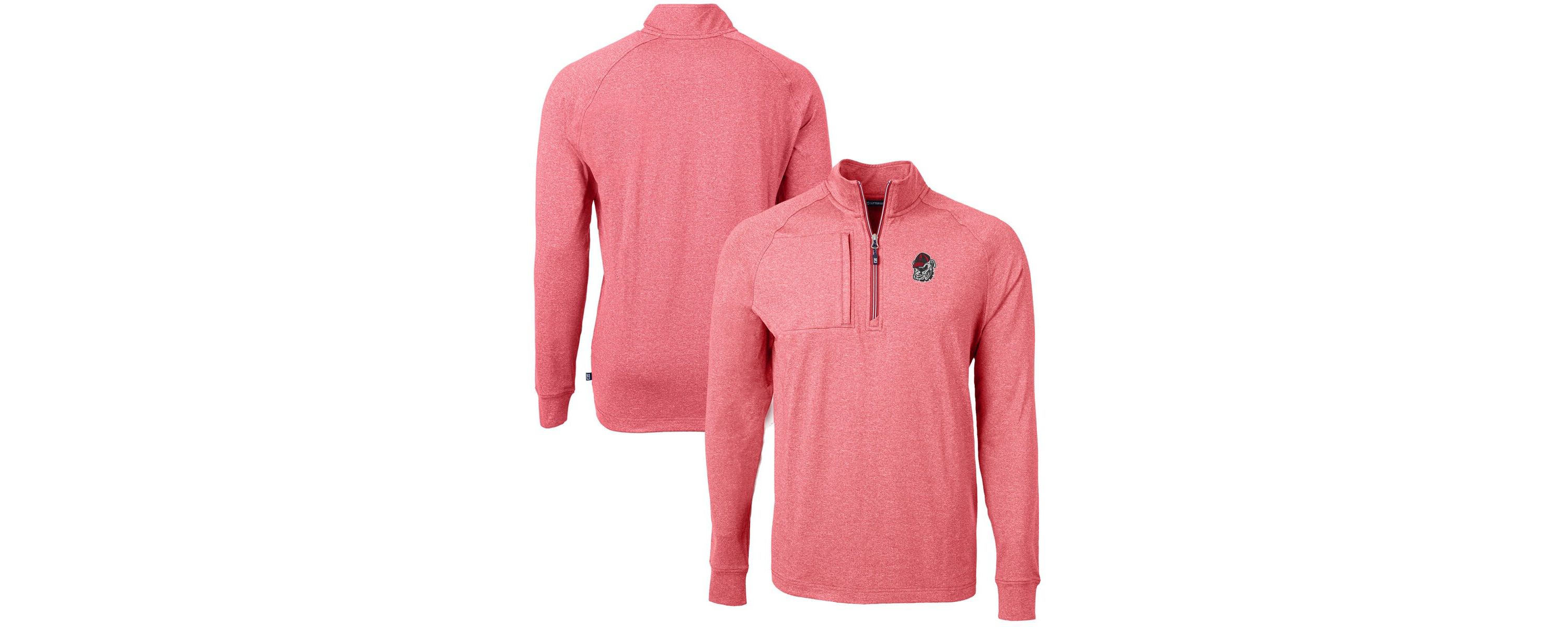 NCAA Georgia Bulldogs Big & Tall Adapt Eco Knit Quarter-Zip Pullover Top