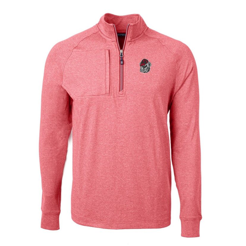 NCAA Georgia Bulldogs Big & Tall Adapt Eco Knit Quarter-Zip Pullover Top