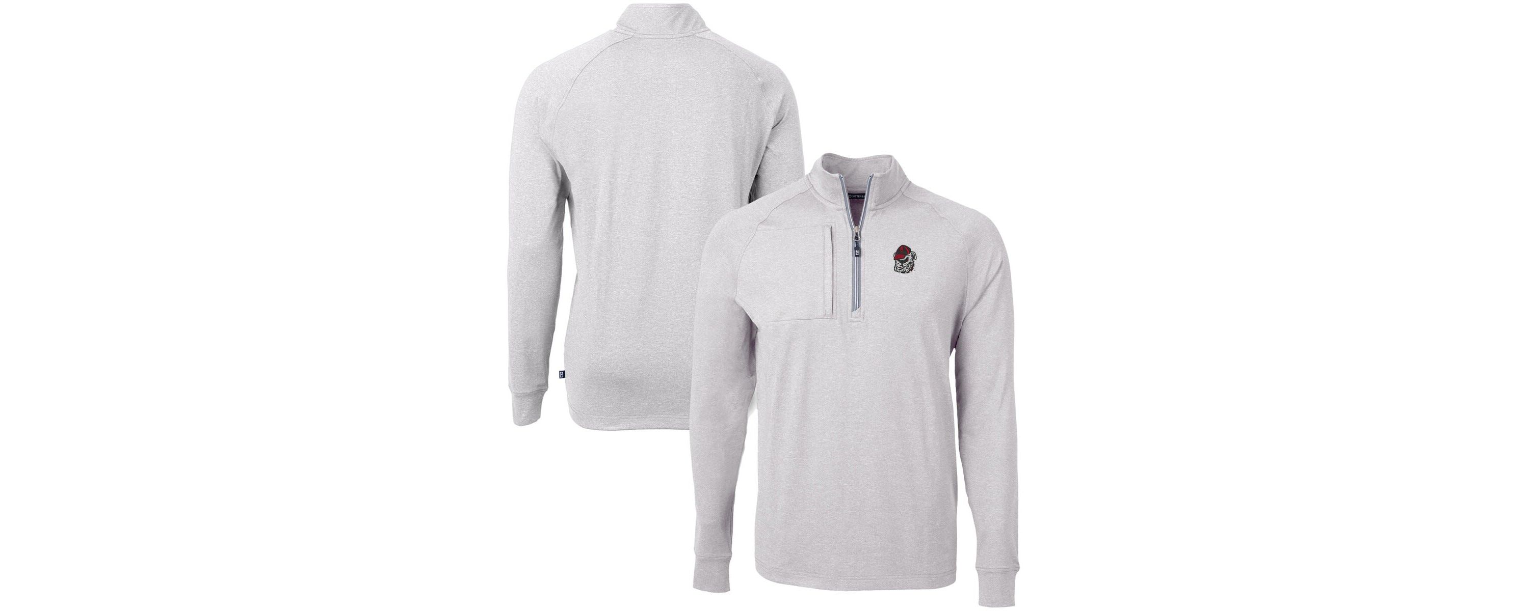 NCAA Georgia Bulldogs Big & Tall Adapt Eco Knit Quarter-Zip Pullover Top