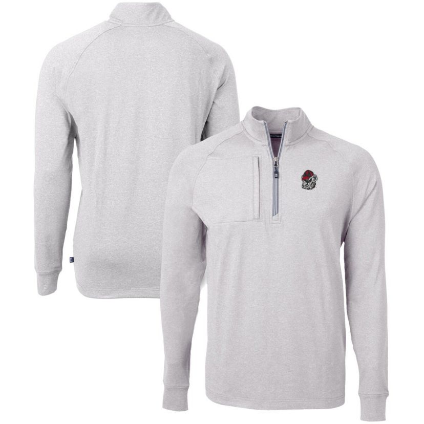 NCAA Georgia Bulldogs Big & Tall Adapt Eco Knit Quarter-Zip Pullover Top