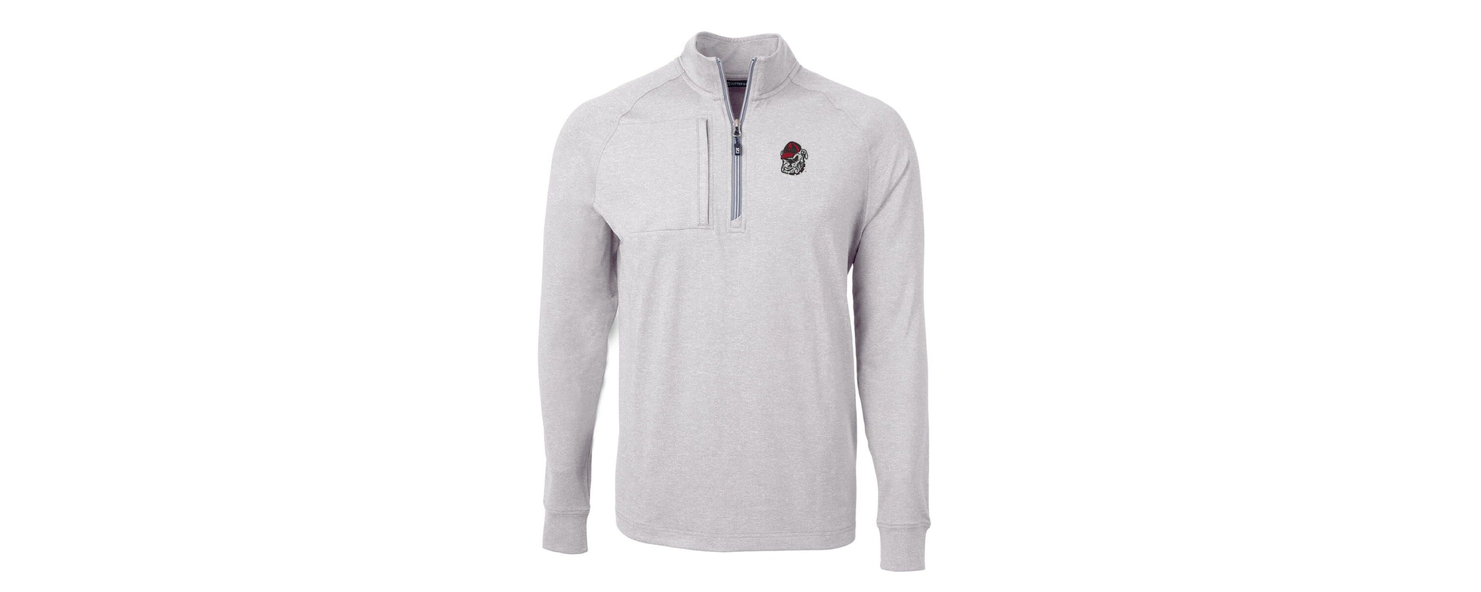 NCAA Georgia Bulldogs Big & Tall Adapt Eco Knit Quarter-Zip Pullover Top