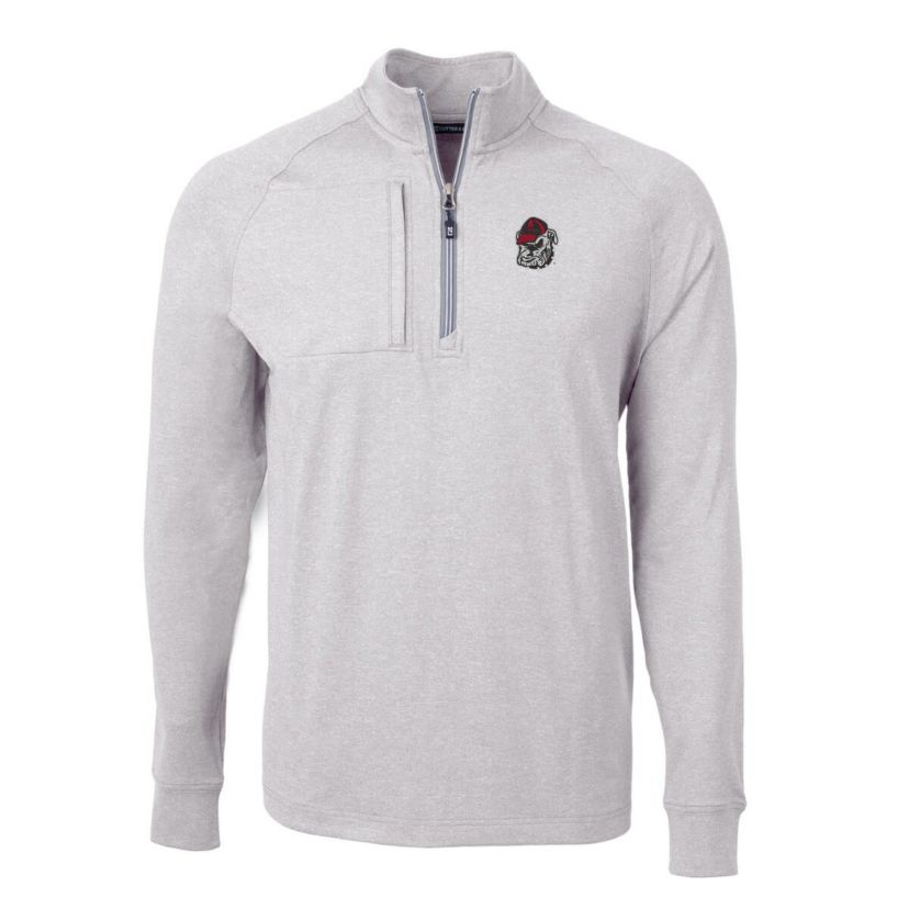NCAA Georgia Bulldogs Big & Tall Adapt Eco Knit Quarter-Zip Pullover Top