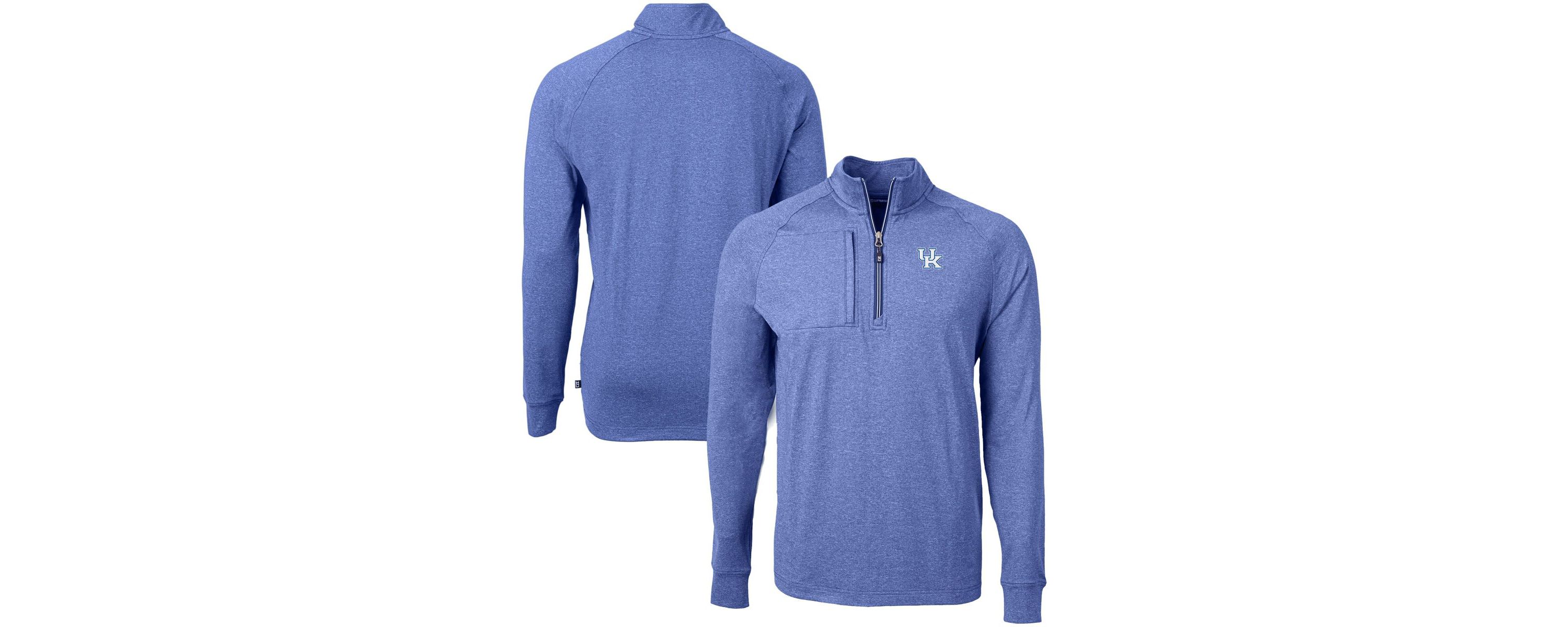 NCAA Kentucky Wildcats Big & Tall Adapt Eco Knit Quarter-Zip Pullover Top