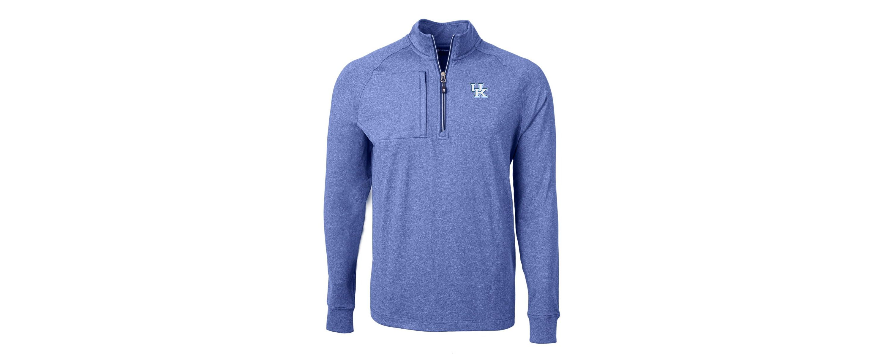 NCAA Kentucky Wildcats Big & Tall Adapt Eco Knit Quarter-Zip Pullover Top