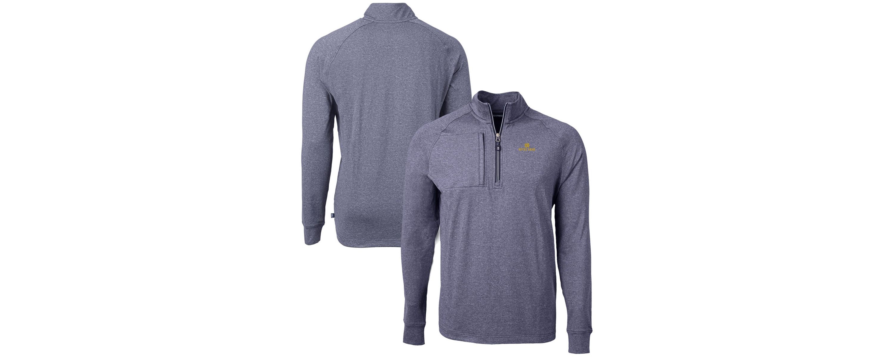 NCAA Notre Dame Fighting Irish Big & Tall Adapt Eco Knit Quarter-Zip Pullover Top