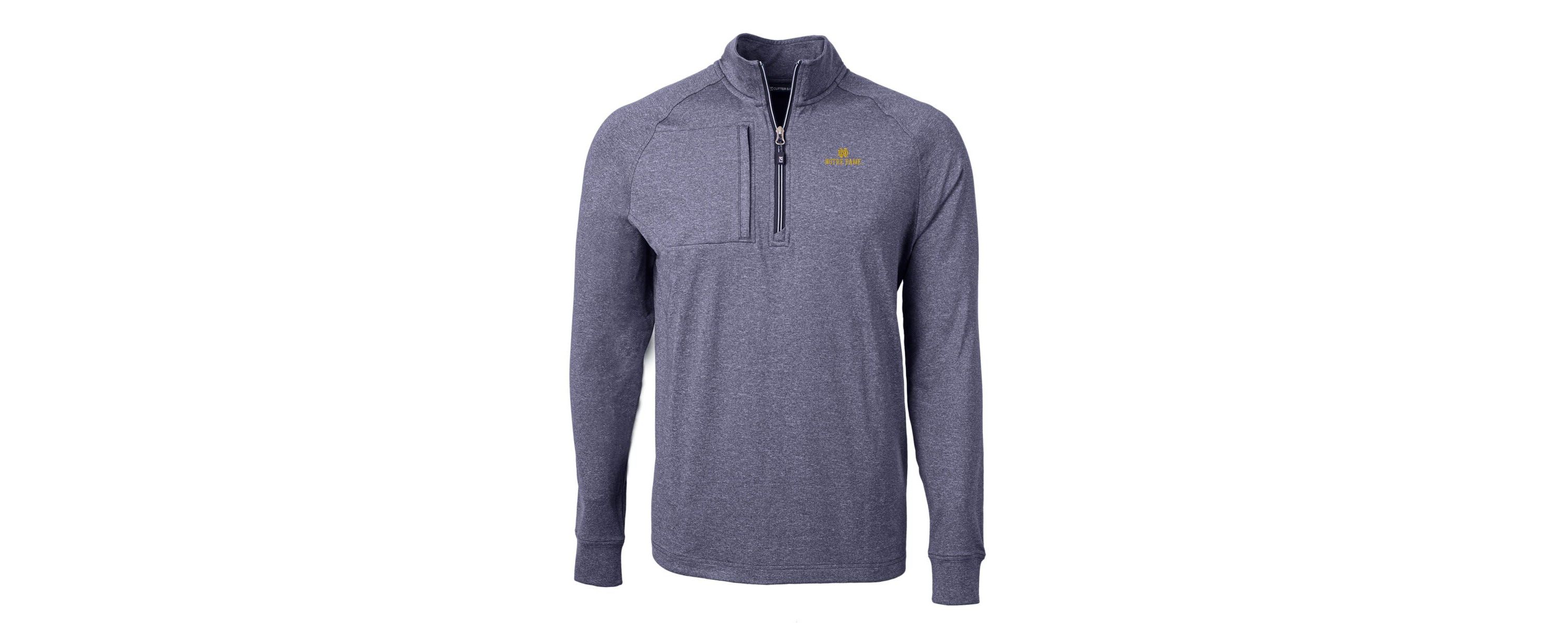 NCAA Notre Dame Fighting Irish Big & Tall Adapt Eco Knit Quarter-Zip Pullover Top