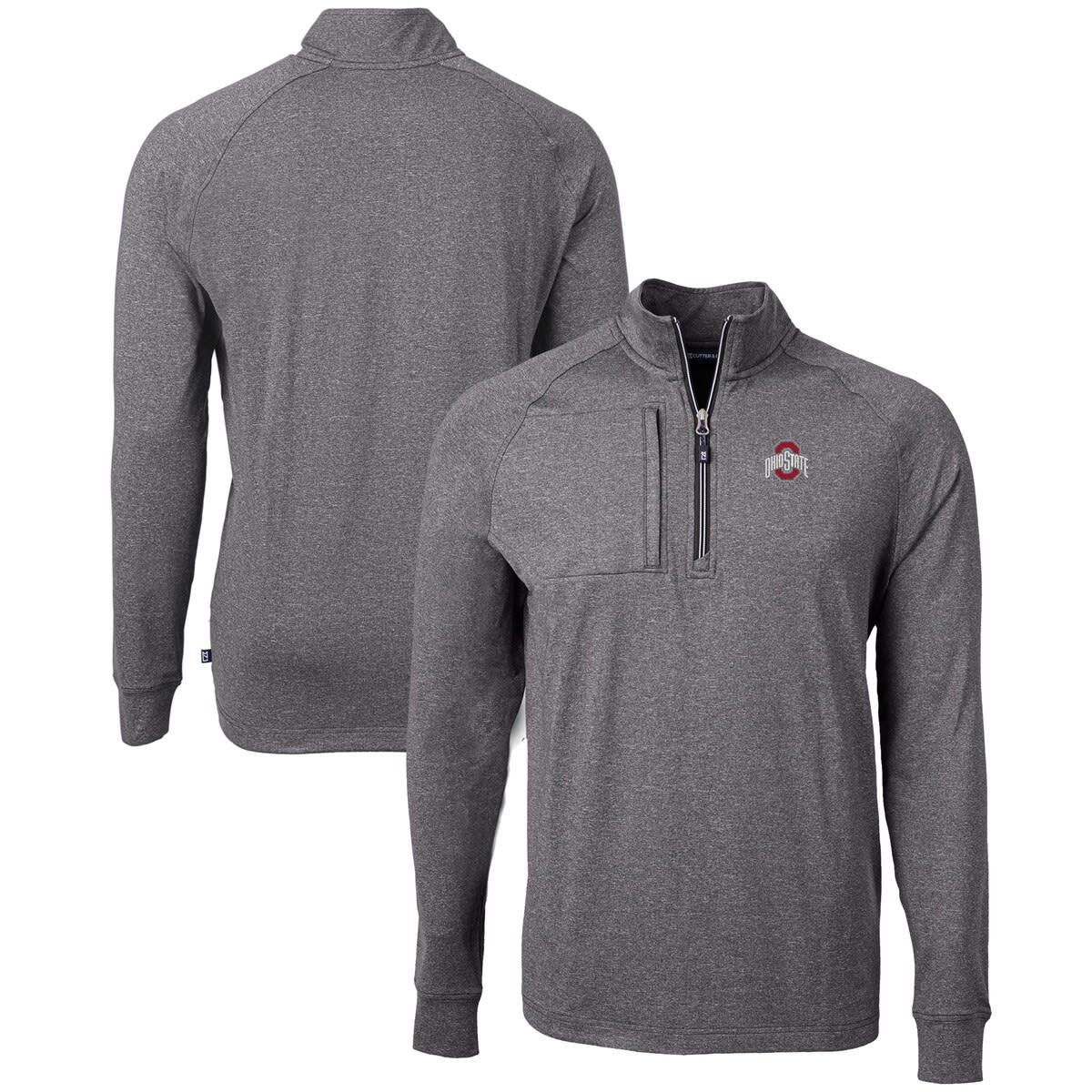 NCAA Ohio State Buckeyes Big & Tall Adapt Eco Knit Quarter-Zip Pullover Top