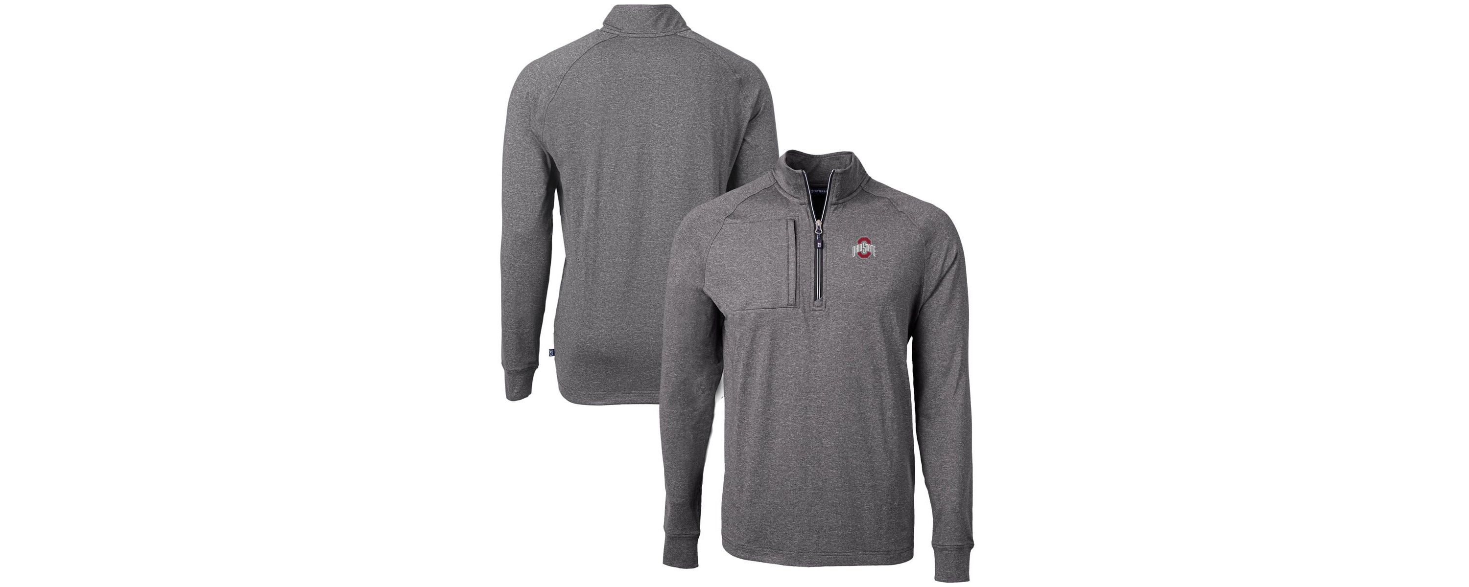 NCAA Ohio State Buckeyes Big & Tall Adapt Eco Knit Quarter-Zip Pullover Top
