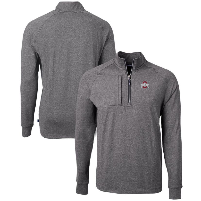 NCAA Ohio State Buckeyes Big & Tall Adapt Eco Knit Quarter-Zip Pullover Top