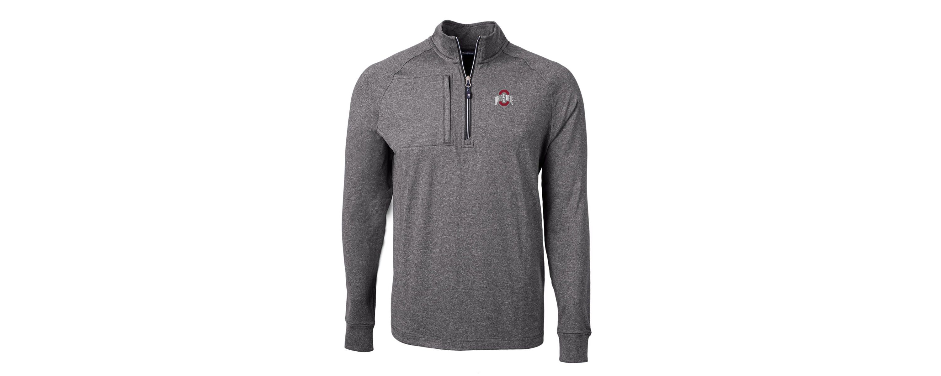 NCAA Ohio State Buckeyes Big & Tall Adapt Eco Knit Quarter-Zip Pullover Top