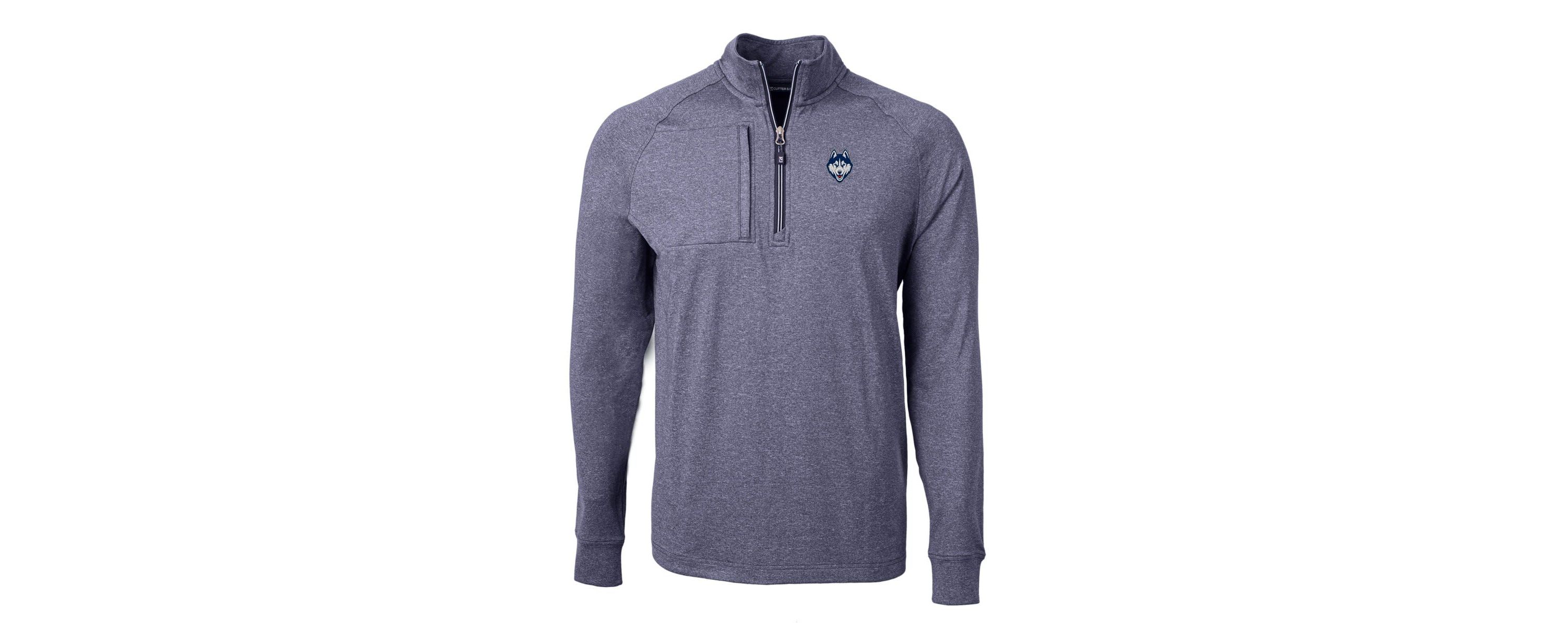 Connecticut Huskies NCAA UConn Huskies Big & Tall Adapt Eco Knit Quarter-Zip Pullover Top