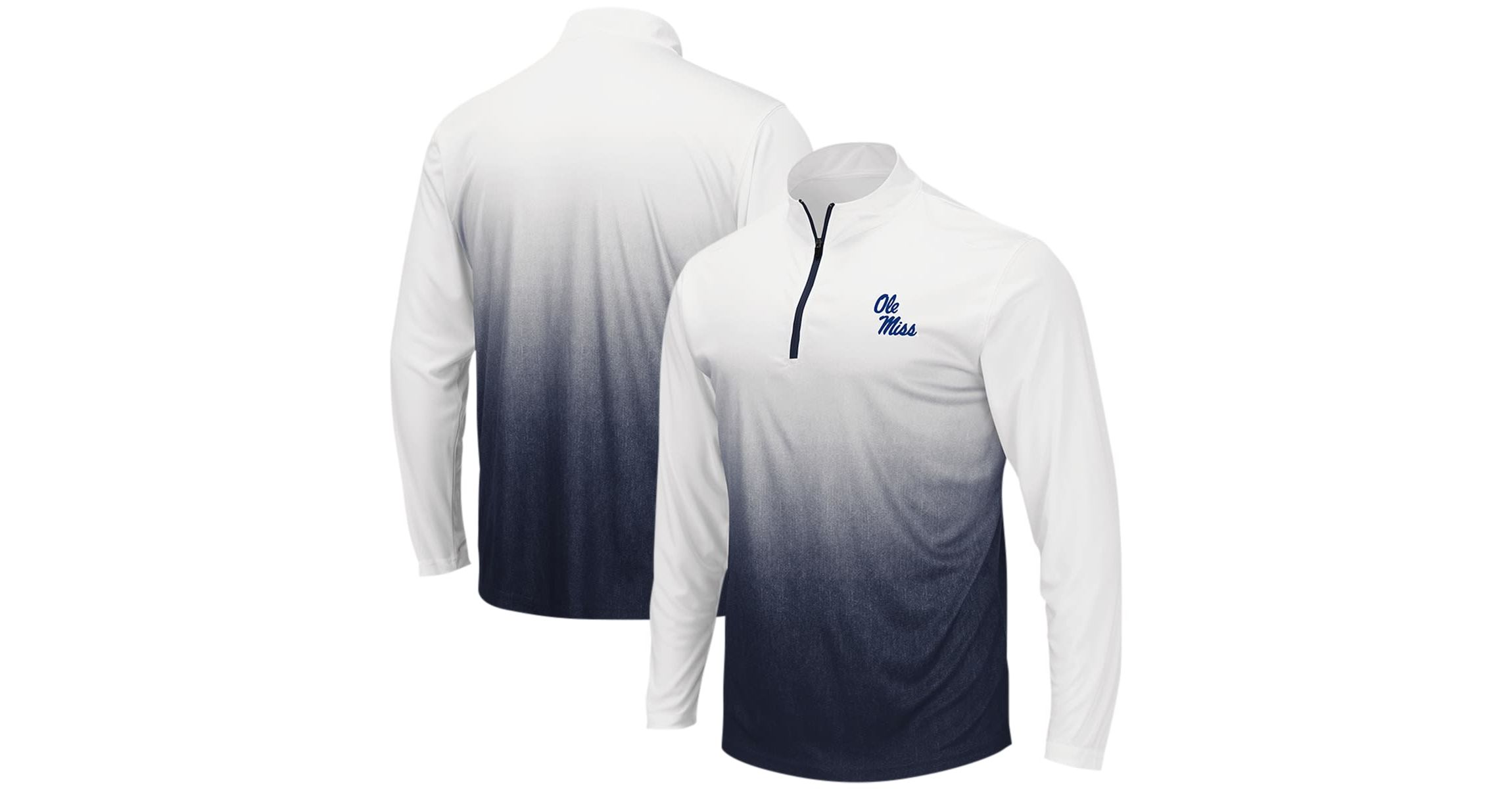 NCAA Ole Miss Rebels Magic Ombre Long Sleeve Quarter-Zip Top