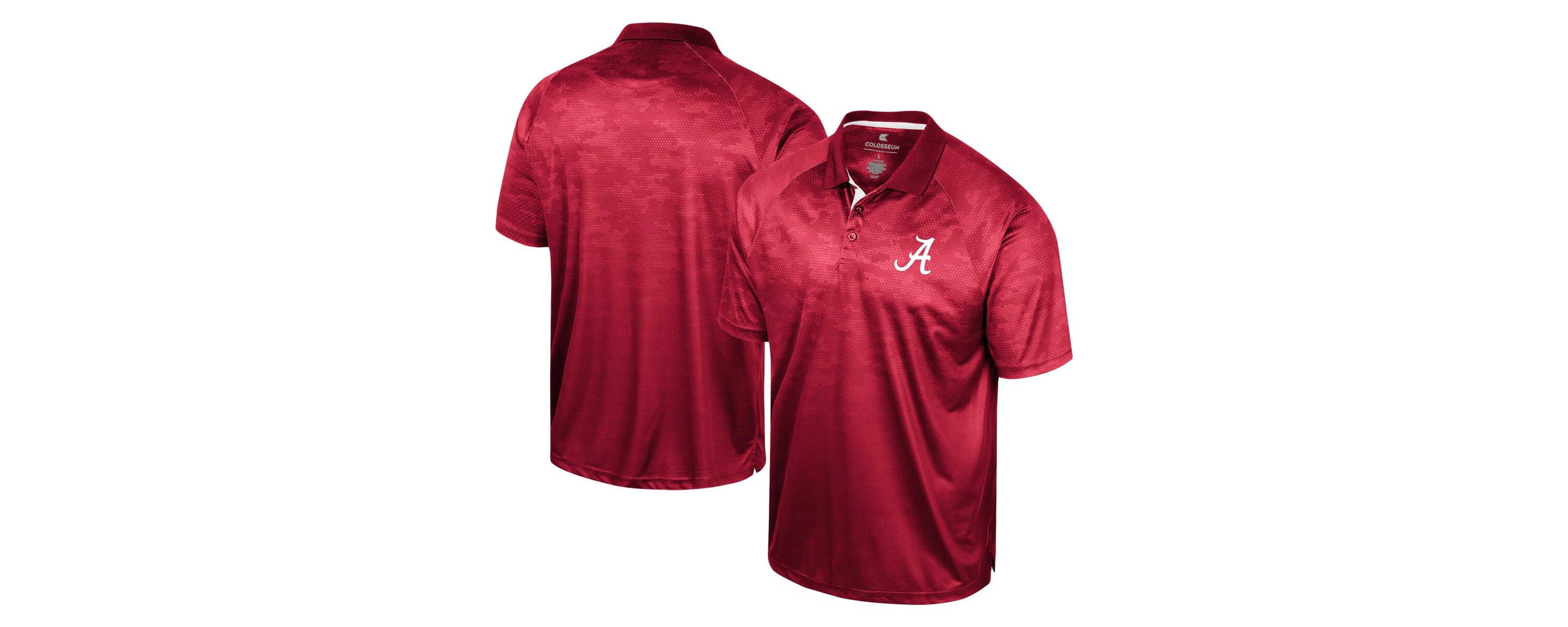 Alabama Crimson Tide NCAA Alabama Tide Honeycomb Raglan Polo