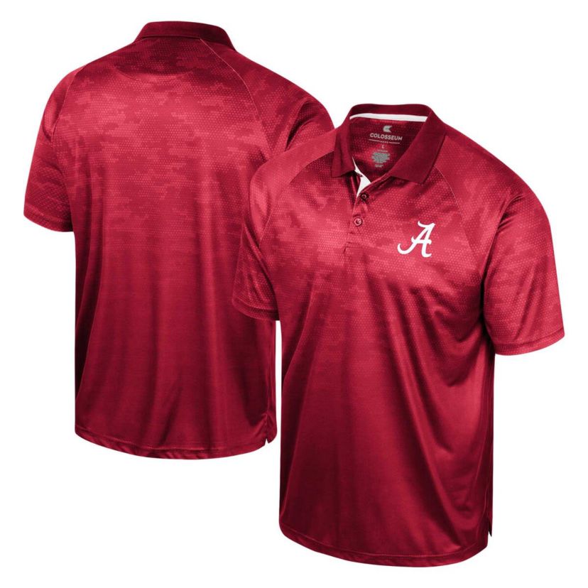 Alabama Crimson Tide NCAA Alabama Tide Honeycomb Raglan Polo