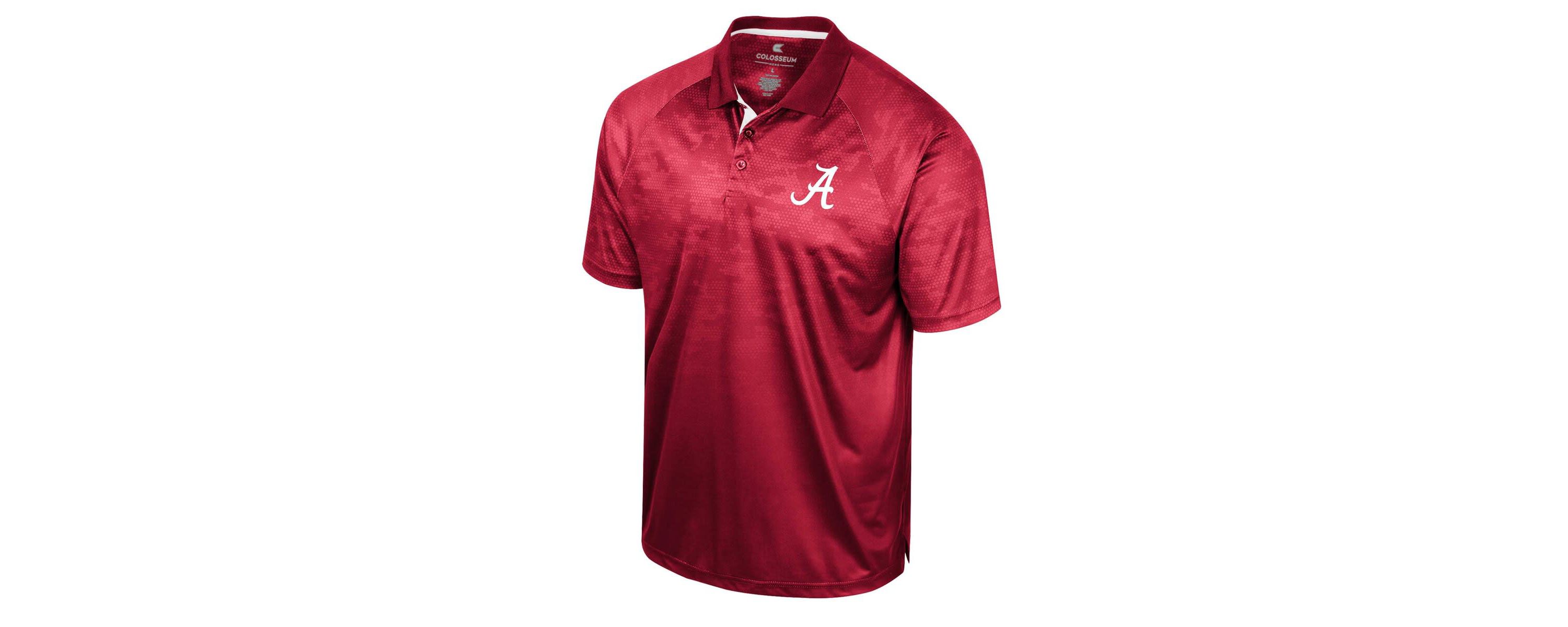 Alabama Crimson Tide NCAA Alabama Tide Honeycomb Raglan Polo