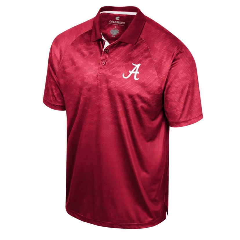 Alabama Crimson Tide NCAA Alabama Tide Honeycomb Raglan Polo