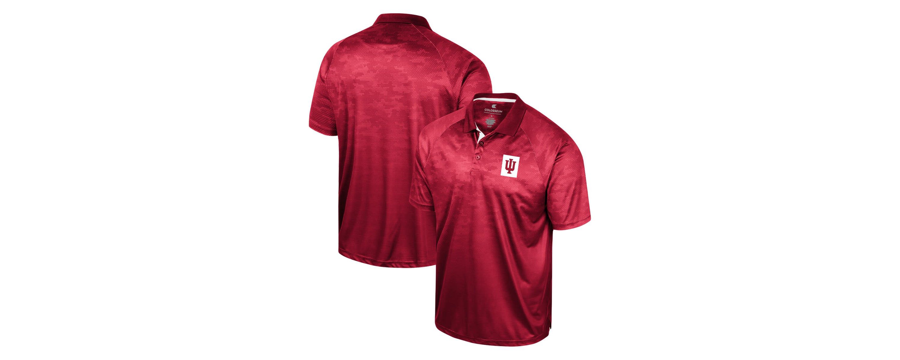 NCAA Indiana Hoosiers Honeycomb Raglan Polo