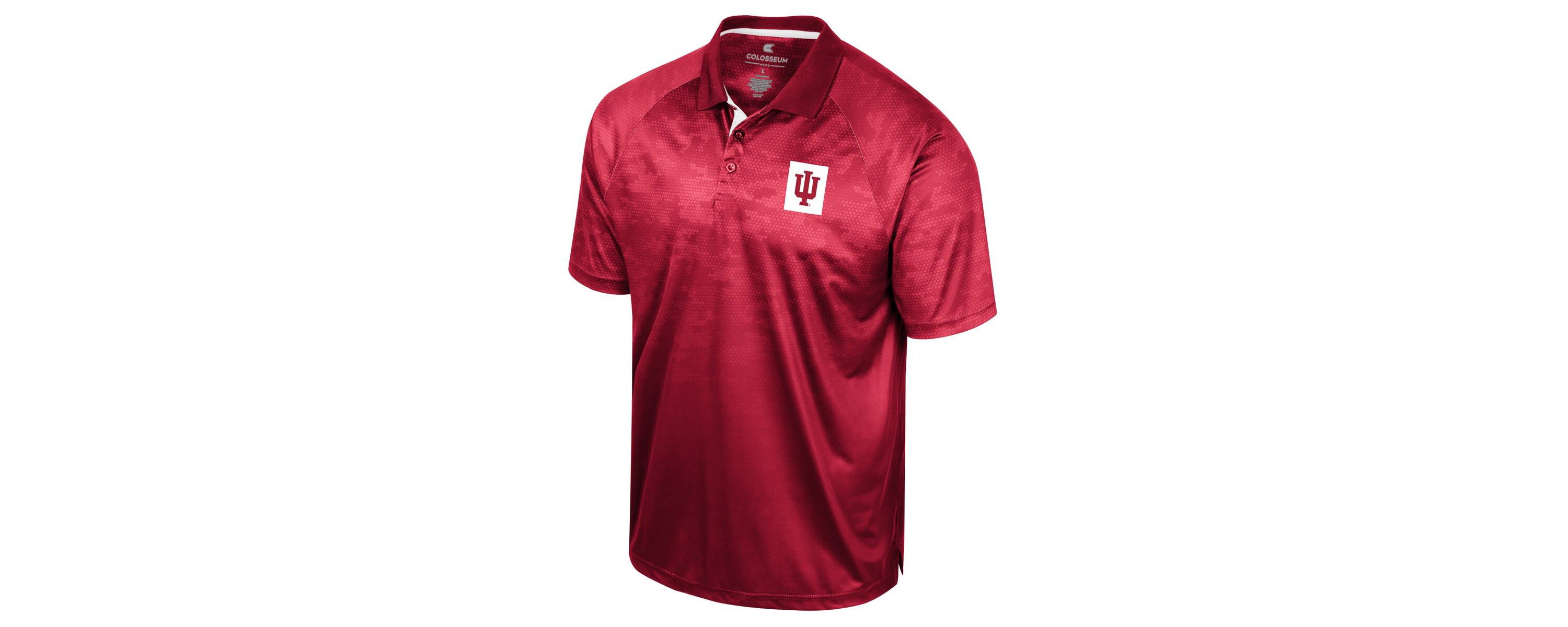 NCAA Indiana Hoosiers Honeycomb Raglan Polo
