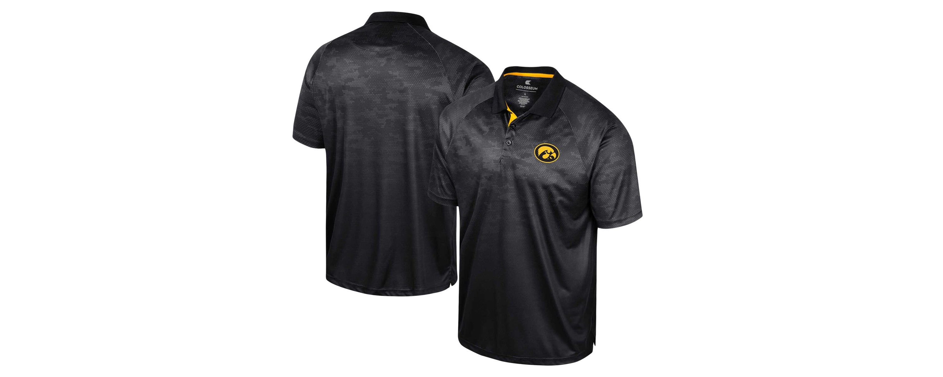 NCAA Iowa Hawkeyes Honeycomb Raglan Polo