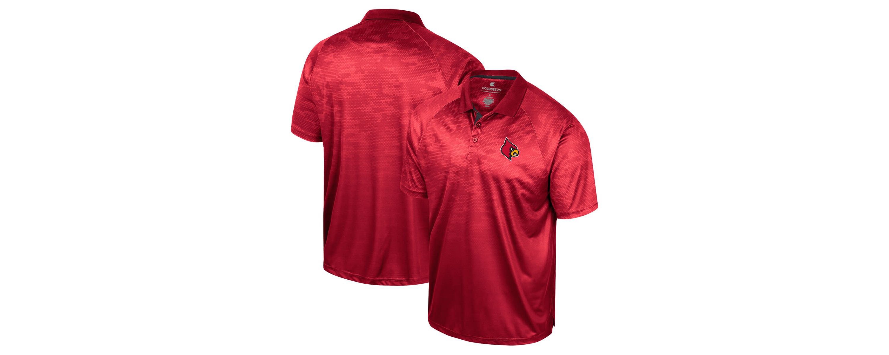 NCAA Louisville Cardinals Honeycomb Raglan Polo
