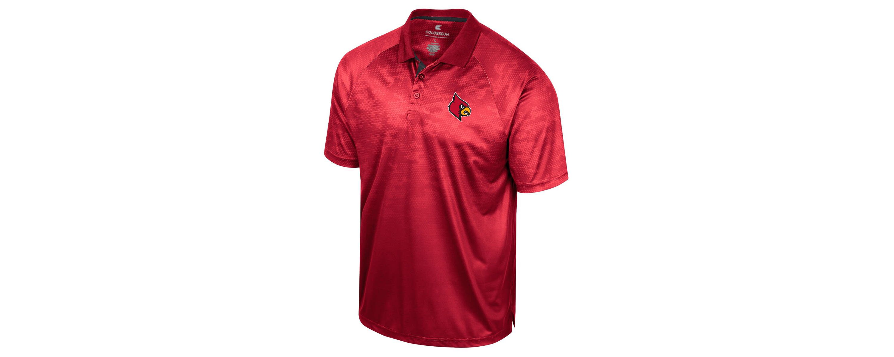NCAA Louisville Cardinals Honeycomb Raglan Polo