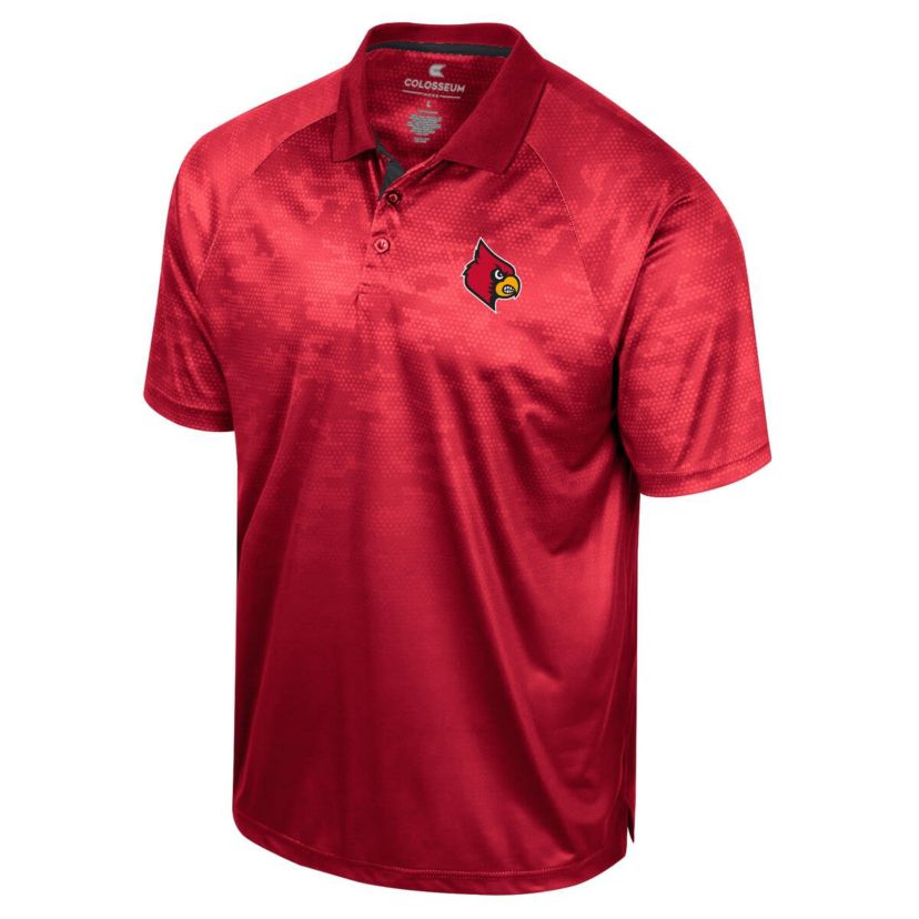 NCAA Louisville Cardinals Honeycomb Raglan Polo