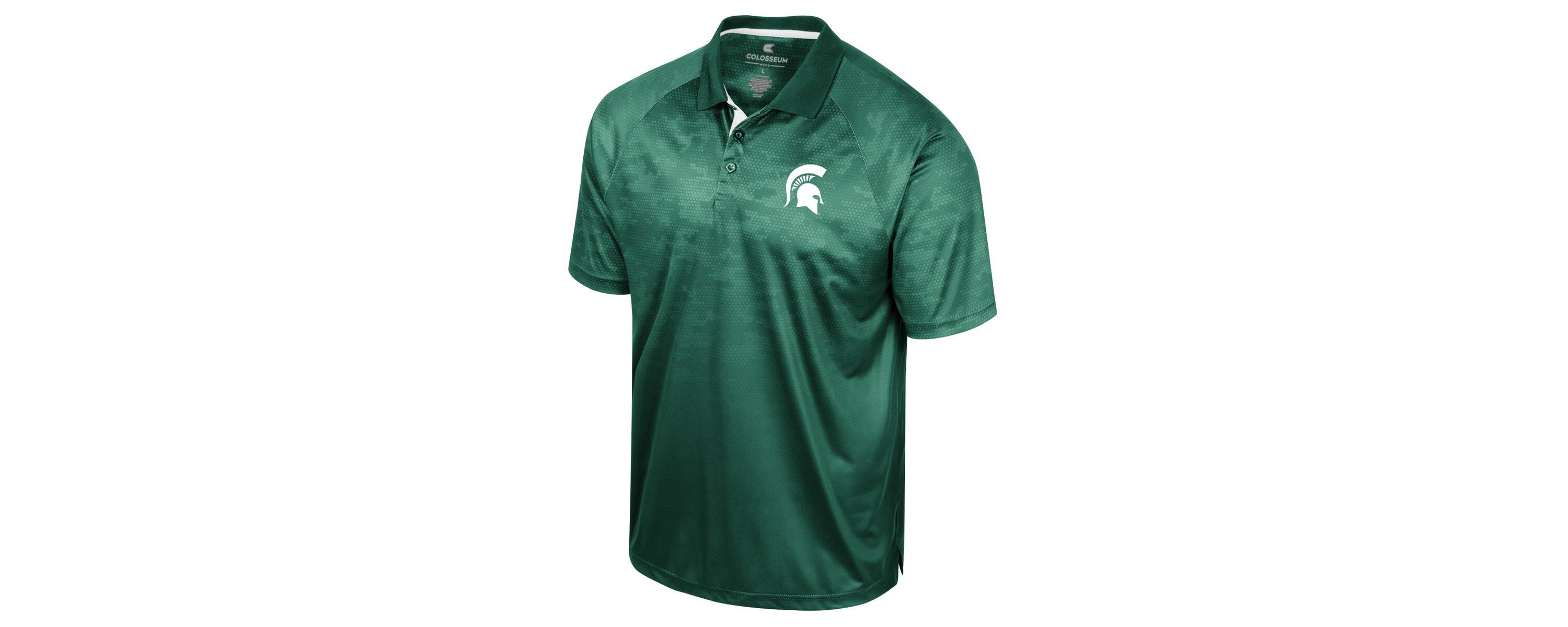 NCAA Michigan State Spartans Honeycomb Raglan Polo