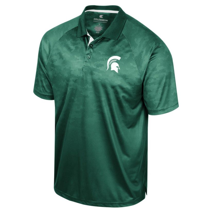 NCAA Michigan State Spartans Honeycomb Raglan Polo
