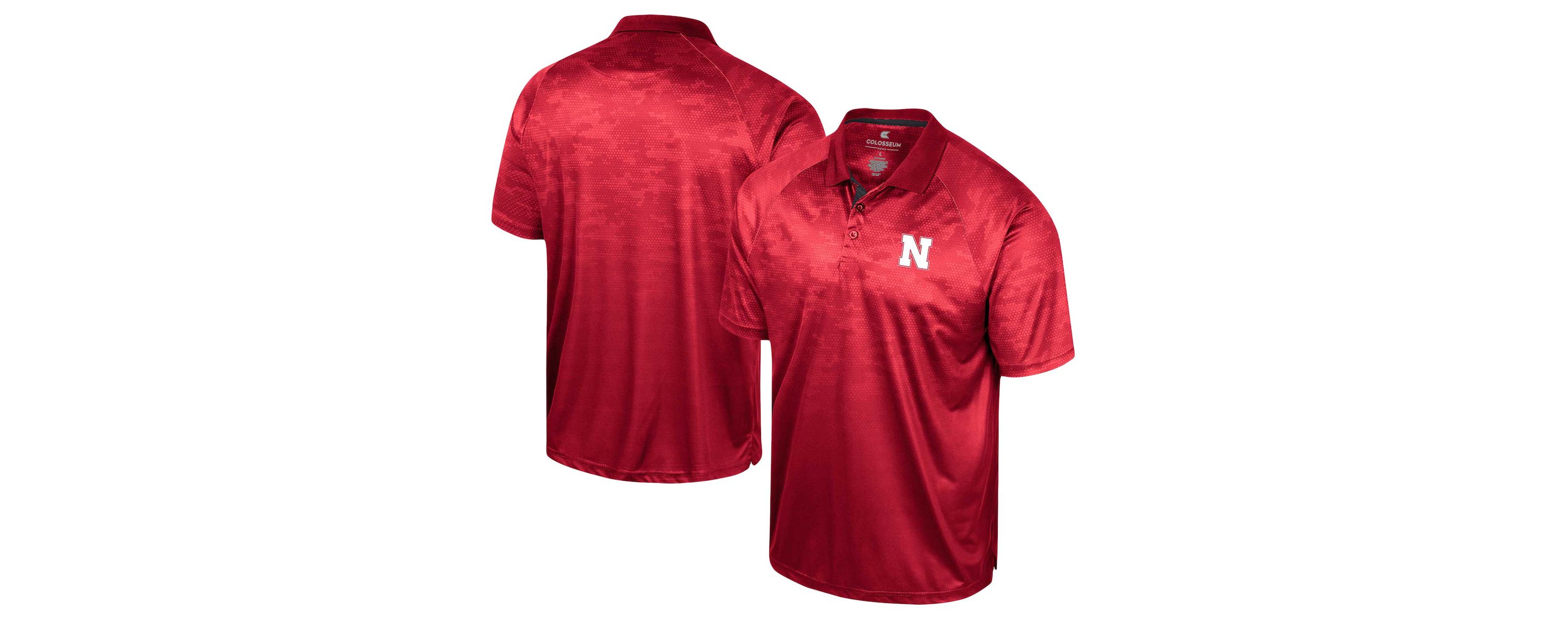 NCAA Nebraska Huskers Honeycomb Raglan Polo