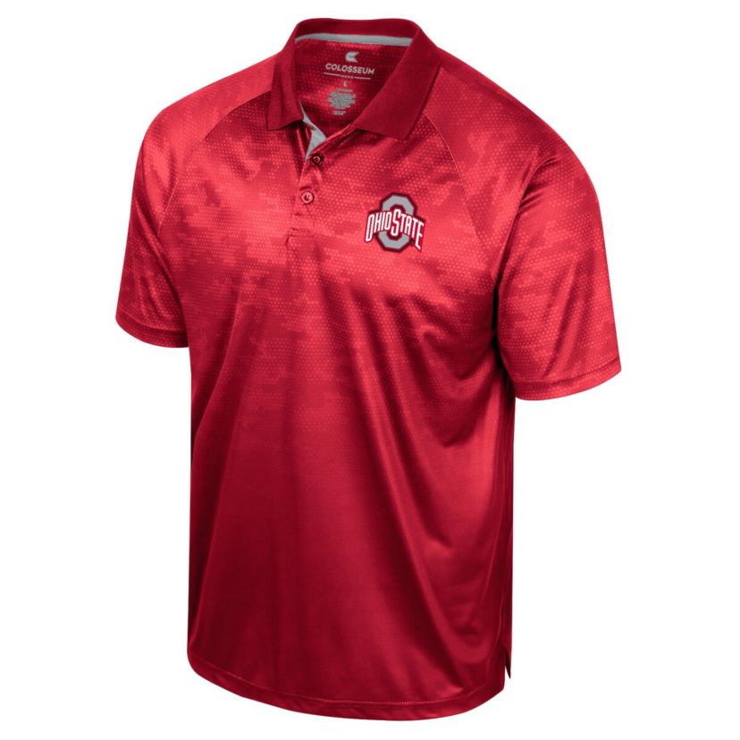 NCAA Ohio State Buckeyes Honeycomb Raglan Polo