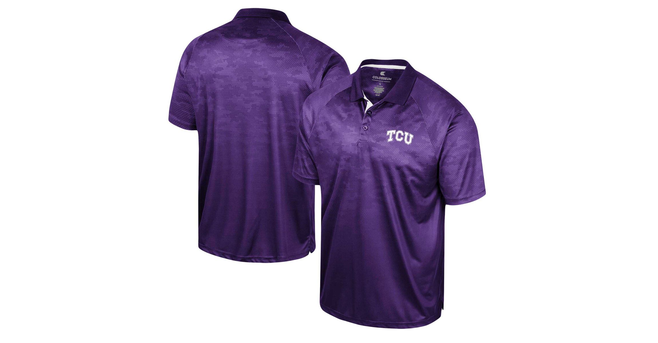 NCAA TCU Horned Frogs Honeycomb Raglan Polo