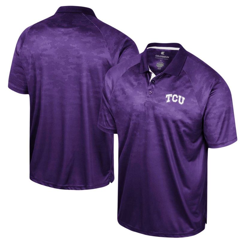 NCAA TCU Horned Frogs Honeycomb Raglan Polo
