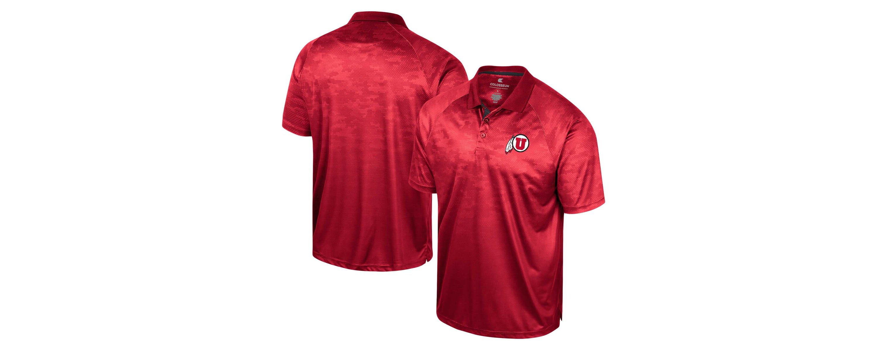 NCAA Utah Utes Honeycomb Raglan Polo