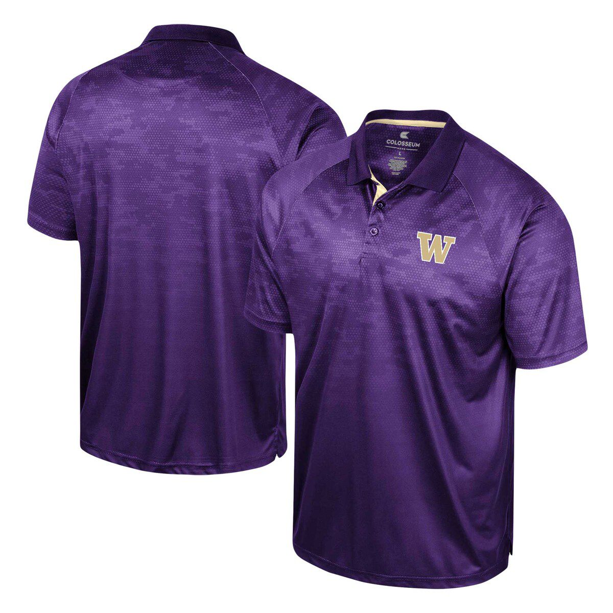 NCAA Washington Huskies Honeycomb Raglan Polo